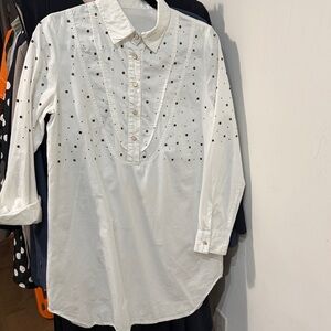 Bejeweled White Shirt